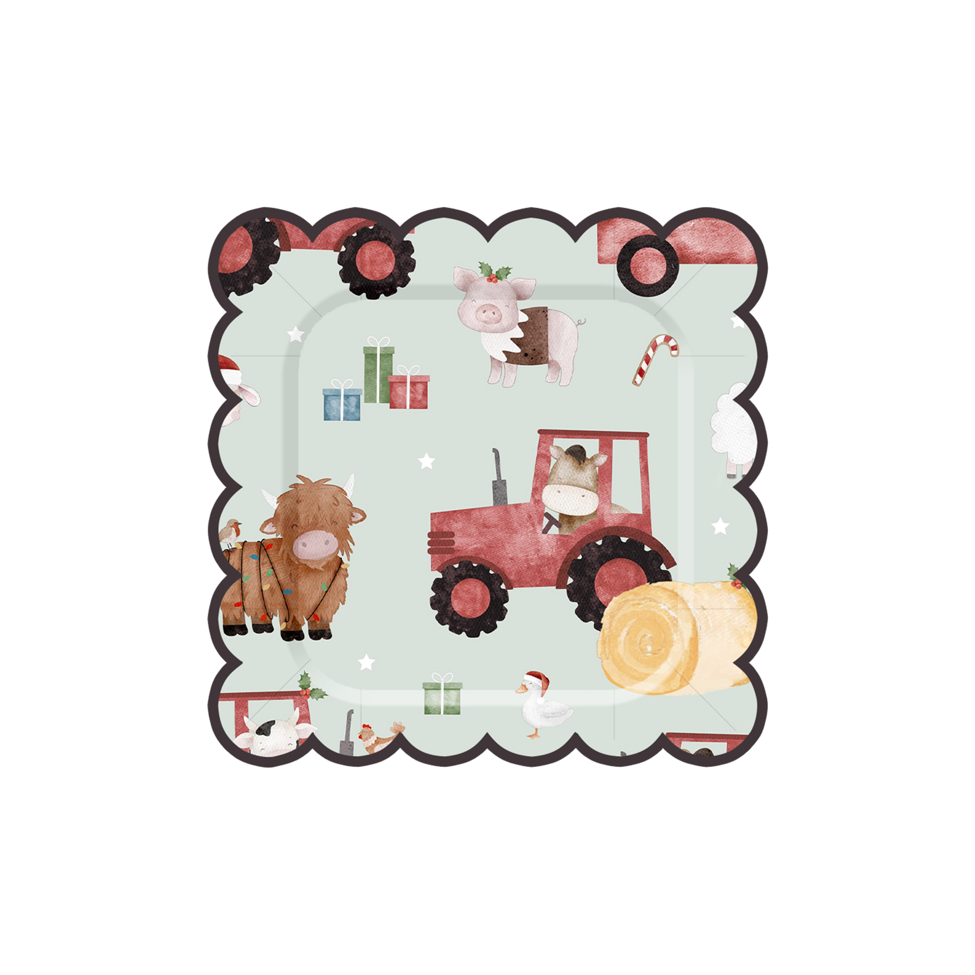 Plato de papel de 10 pulgadas * 8 unidades