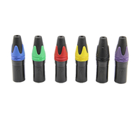 Connecteur XLR mâle 3 broches en gros avec capuchon codé par couleur (6 couleurs) pour microphone, table de mixage audio, studio d'enregistrement, sonorisation en direct et scène