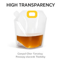 Sachets souples personnalisés imprimés pour bière, boissons et eau, réutilisables, avec bec verseur transparent et poignée