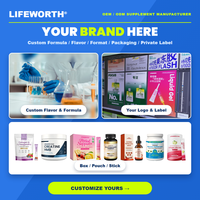 LIFEWORTH Polvo Electrolítico para Hidratación Sin Azúcar, Mezcla de Electrolitos y Vitaminas, Bebida Deportiva