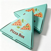 Boîte d'emballage en papier recyclable biodégradable bon marché pour pizza, crêpe, fast-food, burger, gâteau, poulet frit, vente en gros