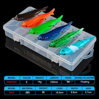 Boxed Crankbait Hard Lure Kit Mehrfarbiges Bionic Rocker Angelköder-Set für Süßwasser- und Salzwasser-Spielangeln