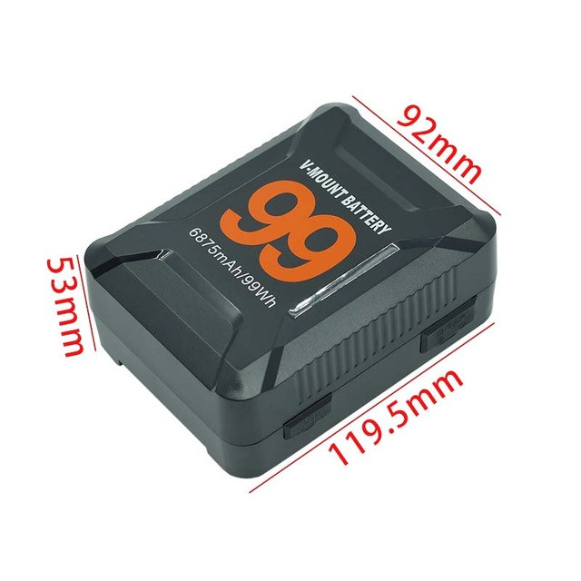 Mini Size 14.4V 99Wh 6875mAh Rechargeable Li-Ion V-Mount V-Lock Camera Battery for Mobile Phone (Compatible for All in Stock)
