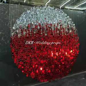 Rideau à chaîne en perles de cristal rideaux d'art perlés rideau de perles pour décorations de salle d'événement de fête de mariage - Product Image 1