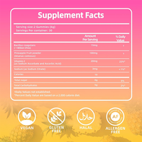 Gummies probiotiques pour femmes Rosebest au goût naturel d'ananas pour l'équilibre hormonal féminin et la santé des odeurs vaginales avec de la vitamine C