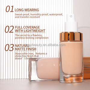 Hot New Long Lasting Custom Logo Private Label Korean <strong>Foundation</strong> Makeup Waterproof and Matte Full Coverage Liquid <strong>Foundation</strong> - Product Image 4