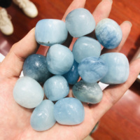 Quartz de cristal naturel de haute qualité dégringole l'aigue-marine polie dégringolée pierre de guérison artisanat populaire