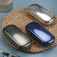 Étui à lunettes E88 haut de gamme en aluminium léger avec charnière métallique, étui rigide de protection pour lunettes de soleil, motif uni, vente en gros