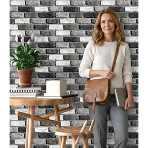 Tour bâtiment extérieur antidérapant gris clair porcelaine carreaux de mur en céramique marbre décoratif 300x450mm 30x45cm pour l'élévation de la maison - Product Image 2