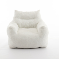 Chaise de canapé moelleuse en velours de style moderne de couleur personnalisable pouf avec matériau en tissu d'ameublement à compression sous vide
