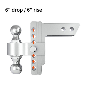 Soporte de <span class=keywords><strong>Bola</strong></span> para <span class=keywords><strong>Remolque</strong></span> Ajustable, Compatible con Receptor de 2 Pulgadas, Combinación de 2 y 2-5/16 Pulgadas, Vástago de Aluminio Forjado, Descenso/Elevación de 6 Pulgadas - Product Image 3