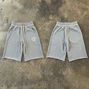 <span class=keywords><strong>Pantaloncini</strong></span> da Uomo in French Terry Pesante 400gsm Personalizzati, Gamba Larga, Vestibilità Ampia, Lunghezza al Ginocchio, con Cavallo Ribassato, Stile <span class=keywords><strong>Streetwear</strong></span> - Product Image 2