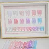 YouGel Gel UV pour ongles sans HEMA ni TPO, 12 couleurs, avec brillance diamantée, paillettes hautement réfléchissantes, éclat professionnel - Flacon pour manucure