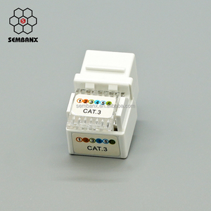 Toolless <span class=keywords><strong>Keystone</strong></span> <span class=keywords><strong>Jack</strong></span> 90 độ Cat3 RJ11 RJ12 <span class=keywords><strong>6P6C</strong></span> - Product Image 3