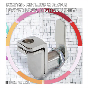 YOAN SW2124 Loquet sans clé personnalisable, serrure à came en alliage de zinc chromé haute sécurité 19x16mm Noir/Gris pour - Product Image 2