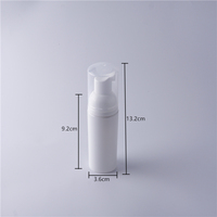 En stock, flacon pompe en plastique PET blanc de 50 ml avec bouchon à vis, emballage pour soins de la peau, pour nettoyant visage