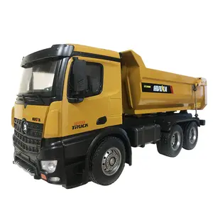 Huina-camión de basura de aleación 1582 con Control remoto, Tractor de aleación de diez canales, modelo de juguete eléctrico para niños, vehículo de ingeniería