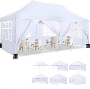 Carpa de montaje al aire libre 10X20 Toldos Gazebo 3x3 Garden Party Carpa plegable con dosel comercial - Product Image 1