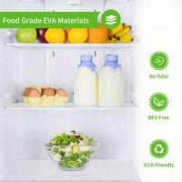 Revêtements de réfrigérateur en matériau EVA résistant à l'huile Étagères de revêtement de réfrigérateur non adhésives Tapis et tampons de tiroir en plastique pour placard de cuisine