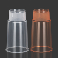 Op maat gemaakte bedrukte single wall milk bubble fruitthee koffie beker van 90 mm diameter, transparant, food-grade PP, met deksels