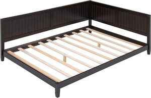Estructura <span class=keywords><strong>de</strong></span> <span class=keywords><strong>cama</strong></span> <span class=keywords><strong>de</strong></span> día <span class=keywords><strong>de</strong></span> tamaño completo <span class=keywords><strong>con</strong></span> <span class=keywords><strong>respaldo</strong></span>, sofá <span class=keywords><strong>cama</strong></span> <span class=keywords><strong>de</strong></span> tamaño completo <span class=keywords><strong>de</strong></span> <span class=keywords><strong>madera</strong></span> <span class=keywords><strong>con</strong></span> soporte <span class=keywords><strong>de</strong></span> listón para niños y adolescentes - Product Image 5
