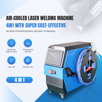 Machine de soudage laser à fibre portative 4-en-1 refroidie par air pour le nettoyage, la découpe et le soudage des métaux et de l'acier inoxydable