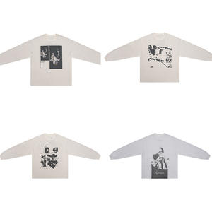 2025 новые высококачественные мужские модные футболки с графическим рисунком уличная одежда винтажные 100% хлопковые рубашки оверсайз с уникальным принтом оптовая продажа одежды - Product Image 1