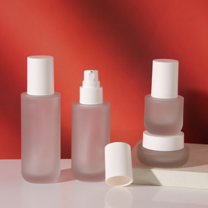 Lot Disponible Matériau d'Emballage Kit de Soins de la Peau Flacon Vide en Verre Givré pour Essence, Lotion, Spray, Crème Visage Logo Imprimable - Product Image 6