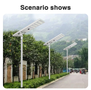 BOYI haute lumens145m/w 300W 400W 500W longue durée de vie tout en un lampadaire solaire pour voie solaire route autoroute carré Litghts - Product Image 6
