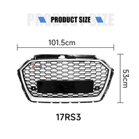 Yinhua prix direct usine 17-20 A3 S3 grilles de voiture cadre argenté Rs3 calandre sans logo