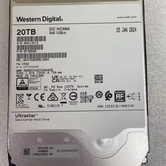 Enterprise 3.5-Inch 20TB  Storage Server WUH722020BL5204 Used Internal Electronic Accessory SAS Expansion Port