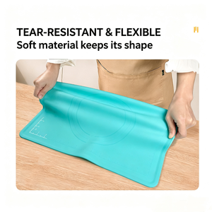 Tapete de Silicona para Amasar con Regla Grabada y Escala Circular, Grado Alimenticio, Resistente al Calor, Apto para Congelador, para Cortar Masa - Product Image 3