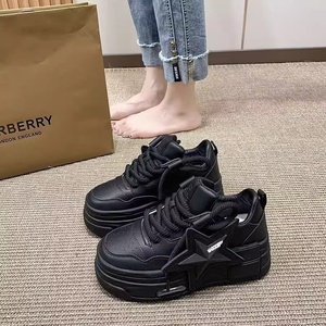 <span class=keywords><strong>Scarpe</strong></span> <span class=keywords><strong>Alte</strong></span> da <span class=keywords><strong>Donna</strong></span> di Tendenza Nuova Collezione Primavera 2025 con Suola Spessa Rialzata Popolari Casual <span class=keywords><strong>Sportive</strong></span> con Lacci e Stella - Product Image 5