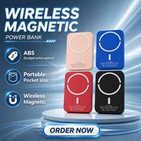 Cadeau promotionnel DDP USA/Europe, batterie externe magnétique portable 5000 mAh, chargeur sans fil, batterie externe pour iPhone