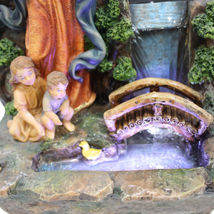 <span class=keywords><strong>Fontaine</strong></span> d'intérieur personnalisée en polyrésine, <span class=keywords><strong>fontaine</strong></span> religieuse catholique en résine, crèche de la Vierge <span class=keywords><strong>Marie</strong></span> avec lumières LED - Product Image 2