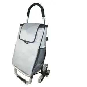 Innovative Produkte gute Kletterer Aluminium Einkaufs wagen Tasche mit 6 Rädern