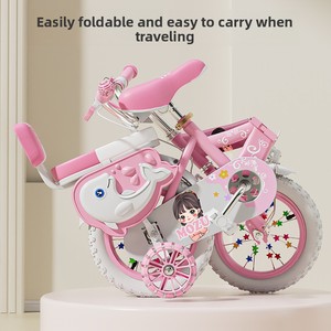 Vélo pliant à une vitesse <span class=keywords><strong>pas</strong></span> <span class=keywords><strong>cher</strong></span>, tricycle pour enfants, vélo d'équilibre pour bébé, <span class=keywords><strong>3</strong></span> <span class=keywords><strong>roues</strong></span>, cycle importé pour enfants de <span class=keywords><strong>3</strong></span> à 10 ans, filles - Product Image 2