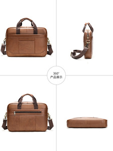 Sac à main rigide en cuir véritable pour homme <span class=keywords><strong>Marant</strong></span>, durable, rétro européen, décontracté, en cuir de vachette de première qualité, bandoulière simple, sac bandoulière - Product Image 4