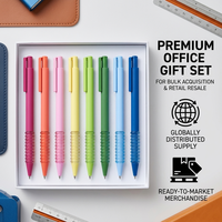 Lot de stylos gel colorés personnalisés en gros d'usine, corps mat, prise en main souple, écriture fluide, fournitures de bureau et scolaires