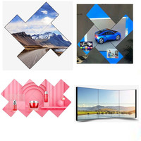 Mur vidéo LCD 4K de 46 à 55 pouces pour la publicité, l'éducation, la signalisation directionnelle et l'utilisation en ascenseur avec panneaux d'affichage sans soudure 3x3