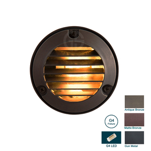 Điện Áp Thấp 12V AC/DC Không Thấm Nước Antique Bronze Kết Thúc Brass Cảnh Quan Ánh Sáng Boong Ánh Sáng Bước Ánh Sáng Với Louved Bìa - Product Image 2
