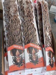 Vente en gros de locs synthétiques souples de 14 à 26 pouces pour dreadlocks, faux locs, tresses au crochet, locs ondulés de déesse, trame unique, 90g de cheveux - Product Image 1