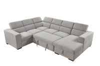 Canapé sectionnel en forme de U de grande taille, design moderne, canapé-lit, lit escamotable