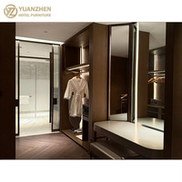 Ensemble de meubles de chambre à coucher contemporains minimalistes 5 étoiles pour hôtel Hilton, en panneaux MDF, résistant à l'eau, pour appartement commercial