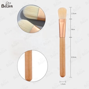 Haute qualité manche en bois naturel masque facial masque facial applicateur <span class=keywords><strong>brosse</strong></span> fond de teint unique <span class=keywords><strong>brosse</strong></span> liquide pour masque d'argile - Product Image 2
