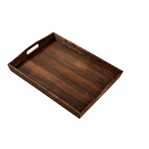 Bandeja de Servir con Asas, Bandeja de Madera Decorativa para Servir Comida, Aperitivos, Té, Café, Desayuno, Frutas, Bandeja para Mesa de Cocina, Comedor, Hogar - Product Image 4