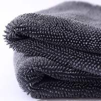 Serviette professionnelle double face torsadée sans peluches, super absorbante (1200-1400 gsm), anti-rayures, pour le detailing automobile – Vente en gros