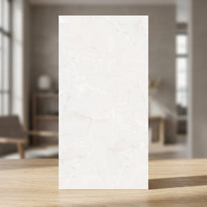 Alabaster Natural 800x1600mm Glossy Porcelain Floor And Wall Tiles Marble Look Premium Indian Design - Product Image 3