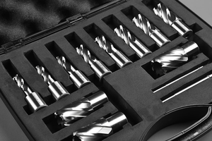 Annular Cutter Set 13 pcs 3/4 Inch Weldon Shank Cutting Depth and Cutting Diameter from 7/16 to 1-1/16 for <b>Drill</b> Press HSS - Product Image 3