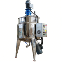 Homogénéisateur émulsifiant mélangeur automatique de 100 litres en acier inoxydable chauffé pour cosmétiques, shampooing, savon, détergent